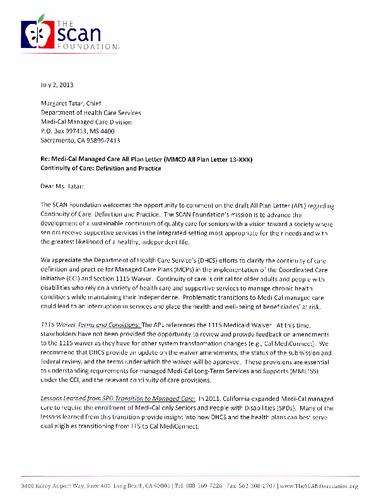 care of letter