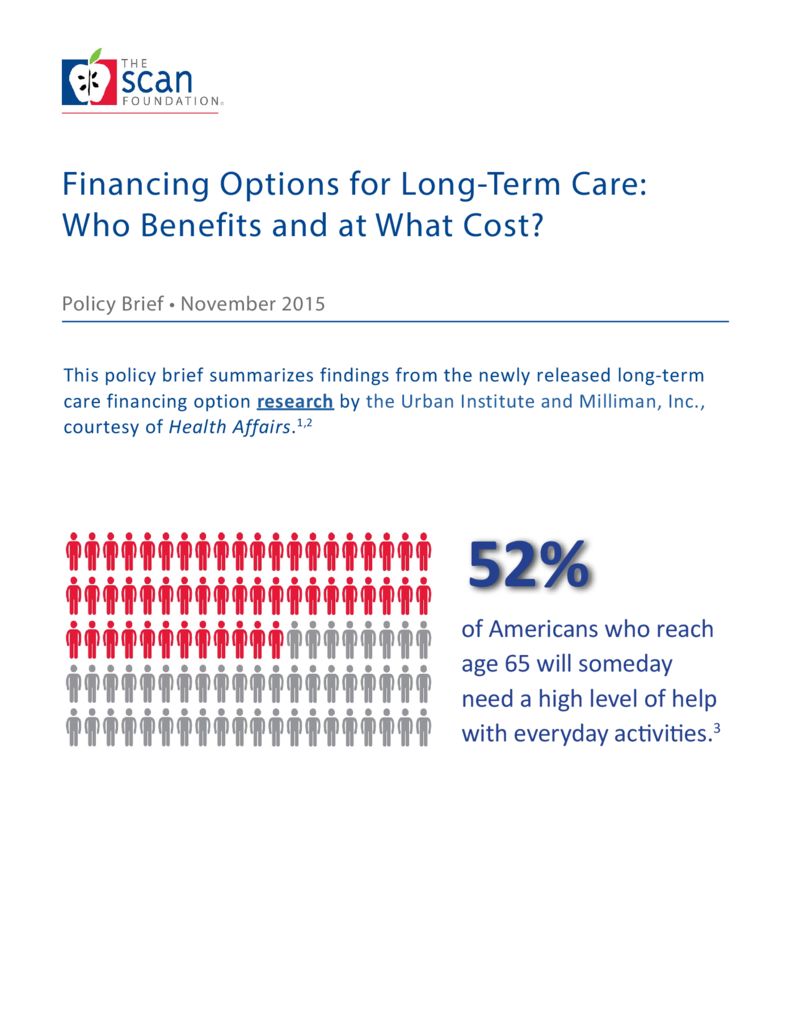 Financing Options for Long-Term Care: Who Benefits and at What Cost?