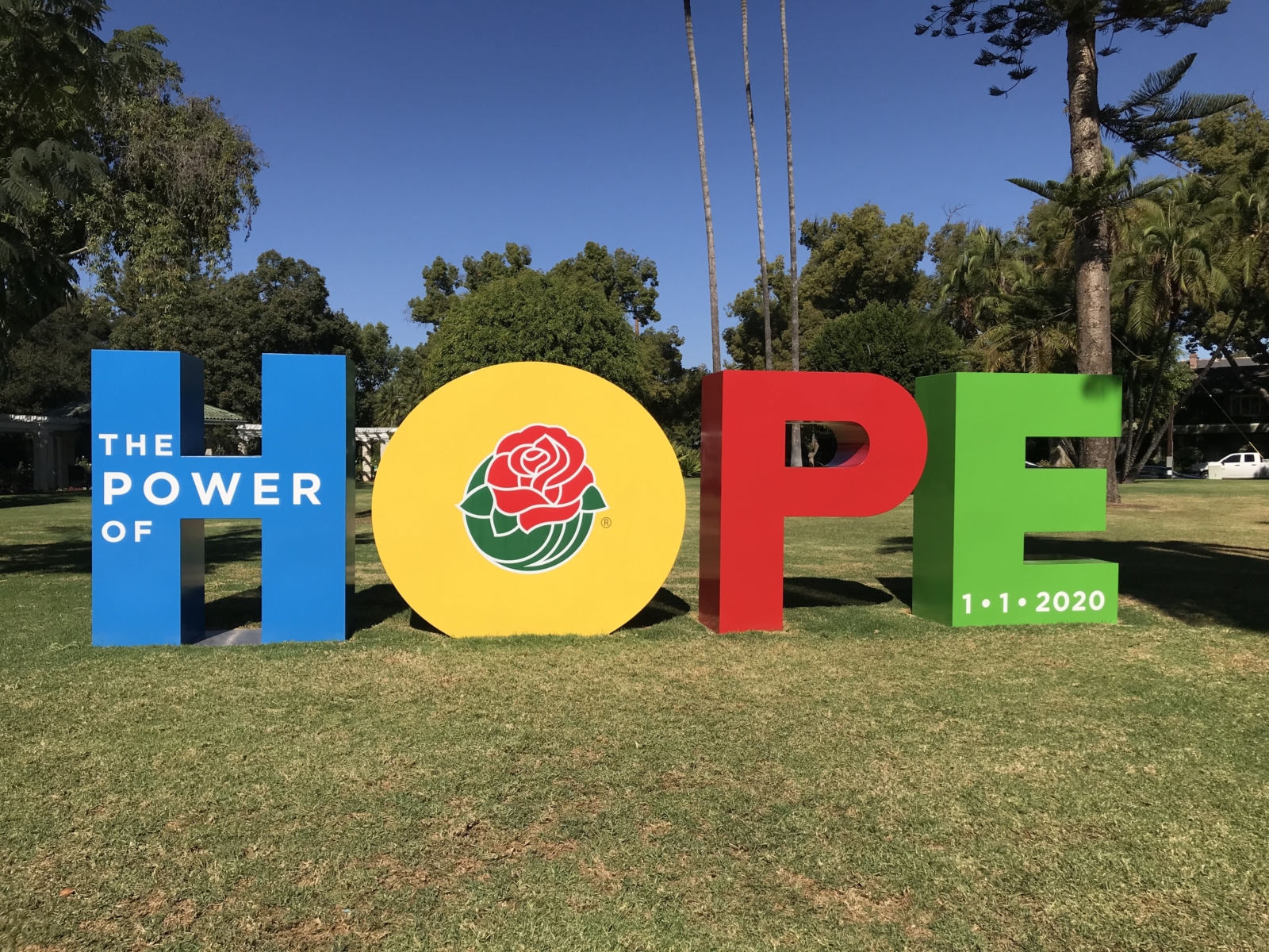 Power of Hope logo on lawn
