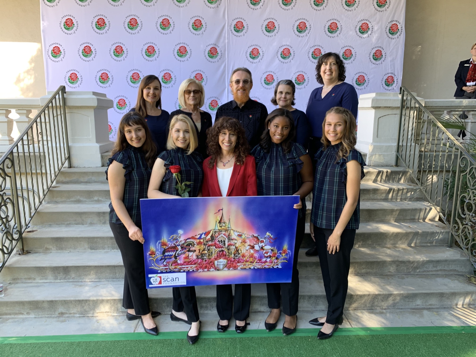 Foundation staff with Rose Court and President