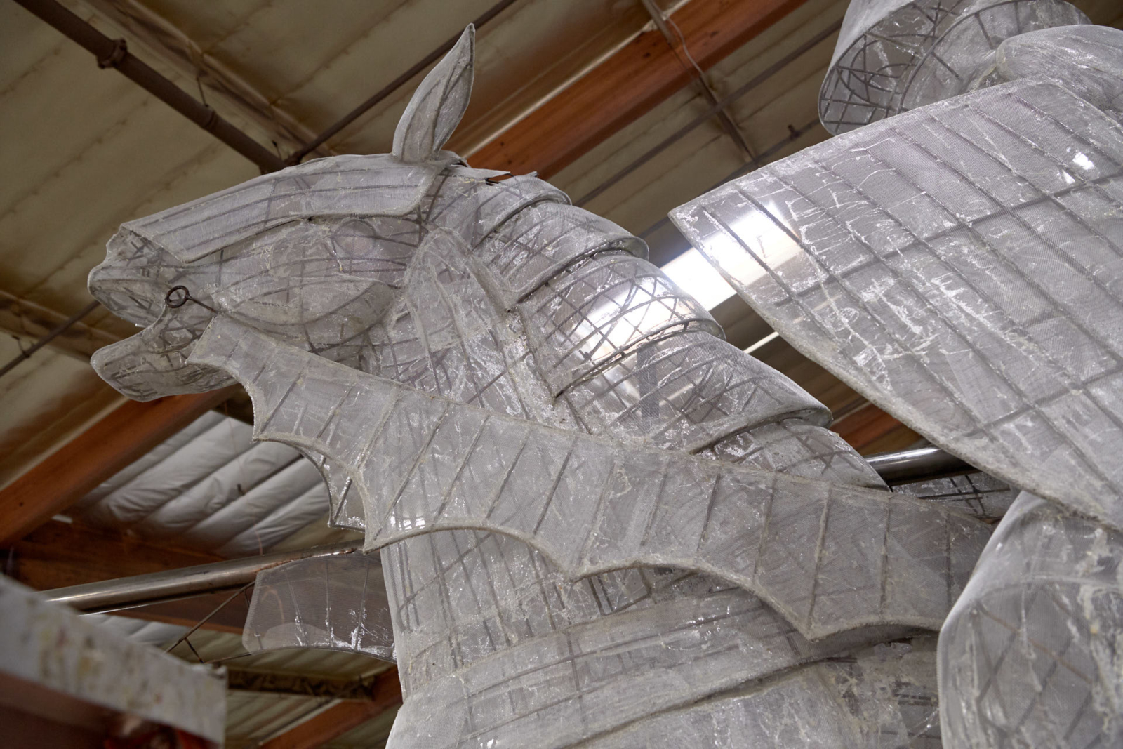 Close-up of float horse