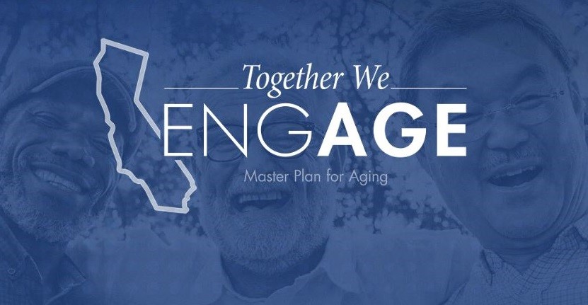 Symbol of California and slogan "Together We Engage"