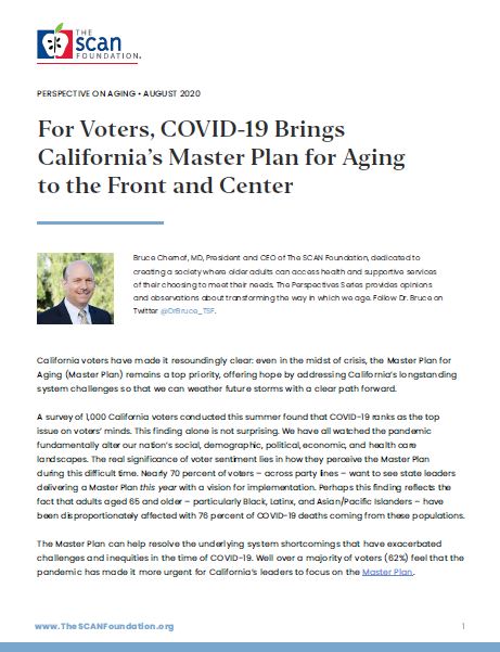 Perspectives: For Voters, COVID-19 Brings California’s Master Plan for Aging to the Front and Center