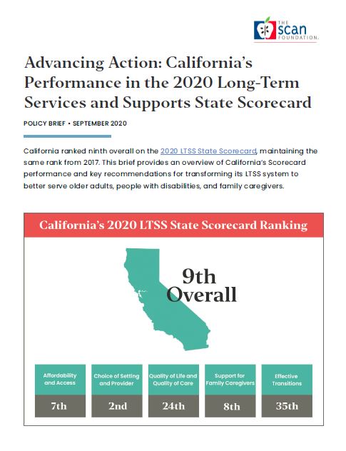 Advancing Action: California’s Performance in the 2020 Long-Term Services and Supports State Scorecard