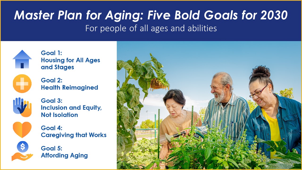 Master Plan for Aging 5 Bold Goals