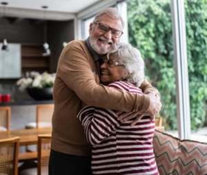 Image of older couple at home